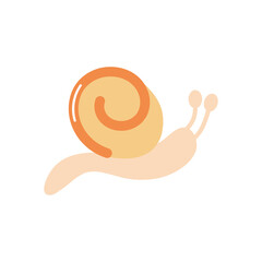 snail icon image, flat style