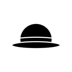 hat summer beach icon with glyph style for your web design, logo, UI. illustration