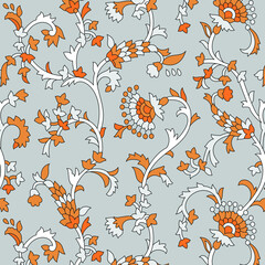 traditional Indian paisley pattern on   background