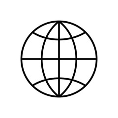 world icon line style vector