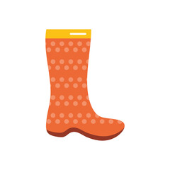 rain boot icon, flat style