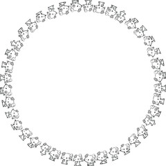 vector cartoon dogs set background