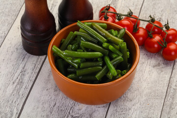 Green beans in the bowl