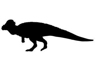 パキケファロサウルス_シルエット