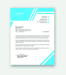 Creative and Modern Business Letterhead template design Vector.