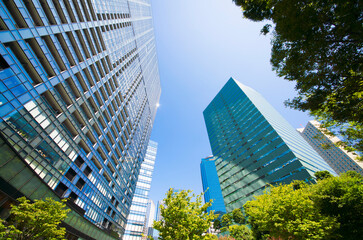 東京　新宿高層ビル群　2020年9月　西新宿4丁目