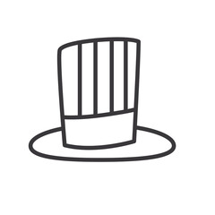 striped hat line style icon vector design