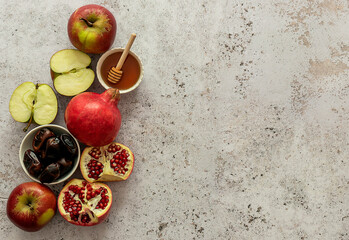 Rosh hashanah jewish New Year holiday concept.