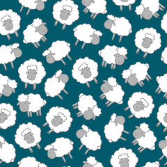 The pattern with lambs for the children's textiles