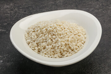 Raw arborio rice for Risotto