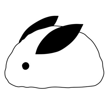 silhouette of Snow Rabbit