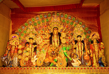 Durga Puja or Durgotsava,is an annual Hindu festival celebrated mainly in West Bengal,India.Durga...