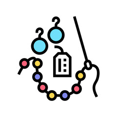 homemade jewelry color icon vector. homemade jewelry sign. isolated symbol illustration