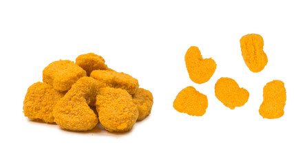 Nuggets isolated on a white background.