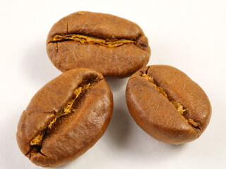 coffee beans isolated on white