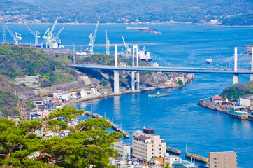 Obraz premium View of Onomichi City in Hiroshima prefecture, Japan.
