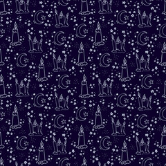 Sweet Dreams Doodle Seamless Pattern-16