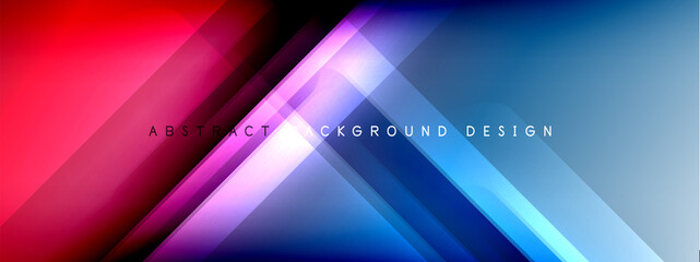 Motion concept neon shiny lines on liquid color gradients abstract backgrounds. Dynamic shadows and lights templates for text