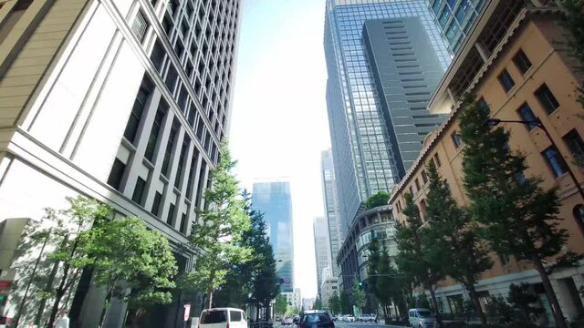 東京 大手町エリアの高層ビル群（大名小路 大手町 東京都 日本）