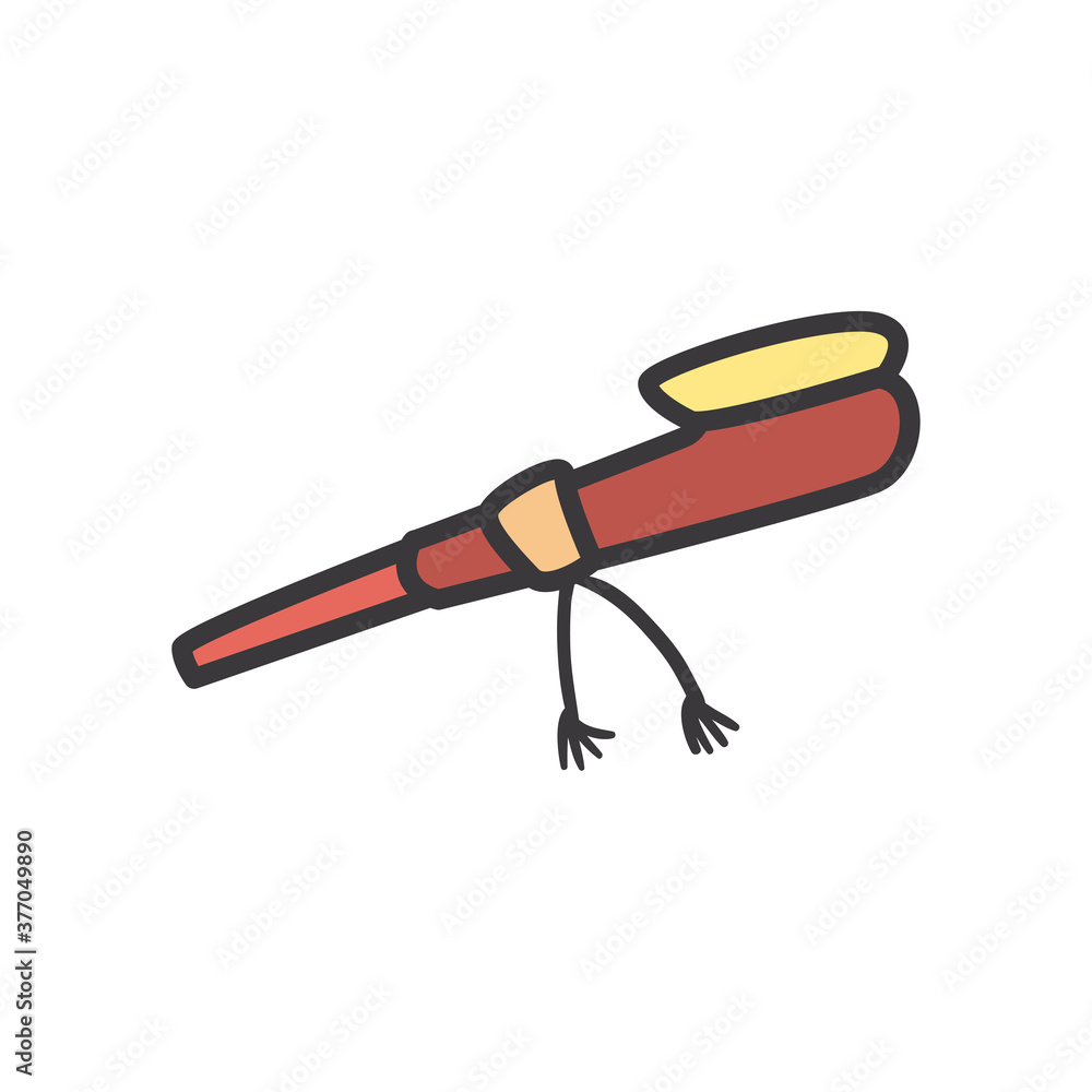 Poster pipe line and fill style icon vector design