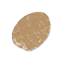 Grungy potato vector illustration isolated on white background