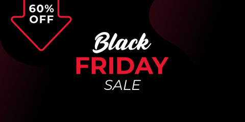 Black Friday sale banner template design vector