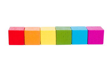 Fototapeta na wymiar Cubes of rainbow colors. LGBT symbol.