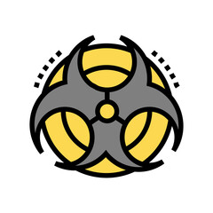 dangerous chemical waste mark color icon vector. dangerous chemical waste mark sign. isolated symbol illustration