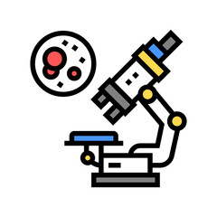 microscope for research color icon vector. microscope for research sign. isolated symbol illustration