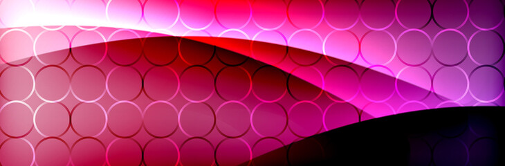 Fluid gradient neon color waves, vector abstract background