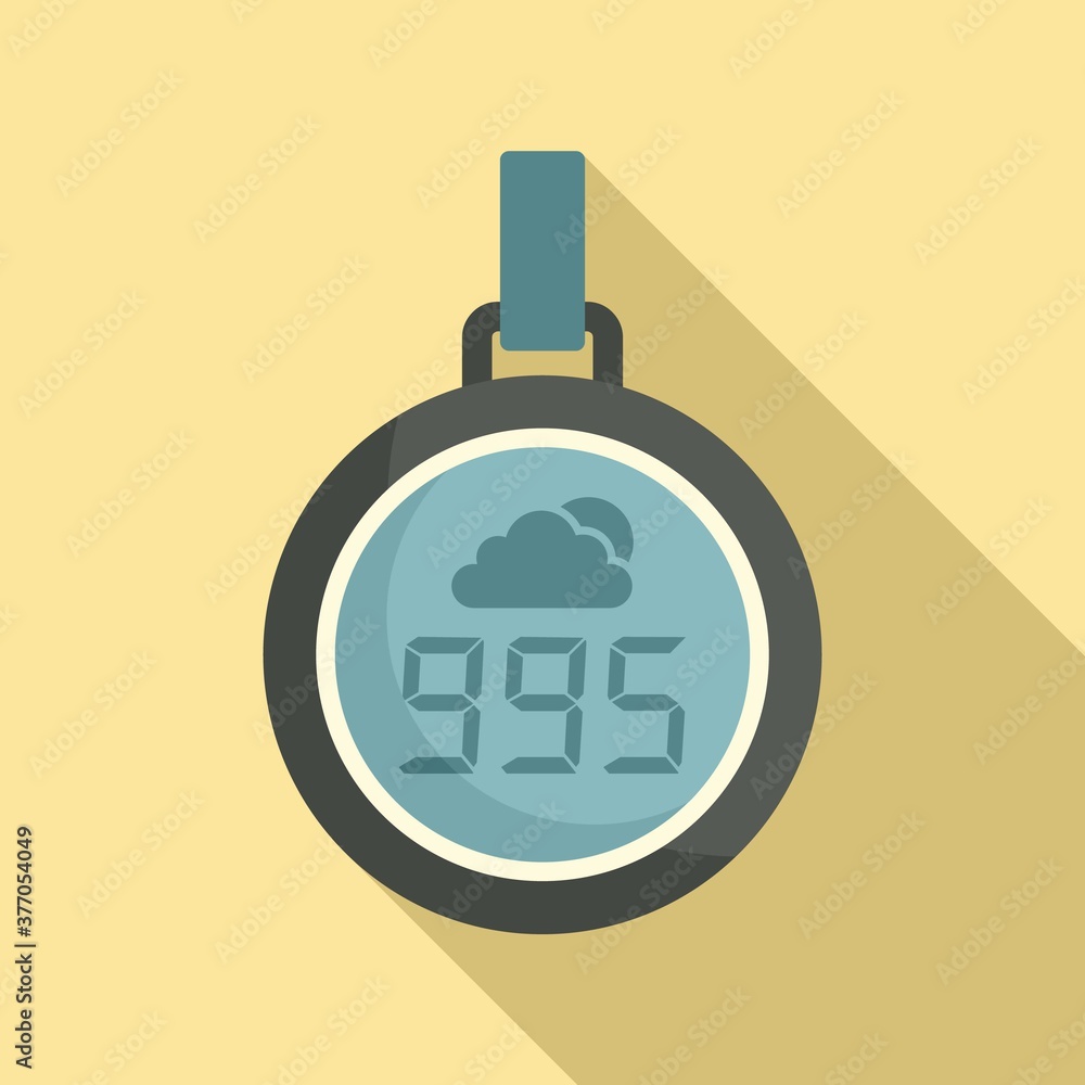 Poster digital barometer icon. flat illustration of digital barometer vector icon for web design
