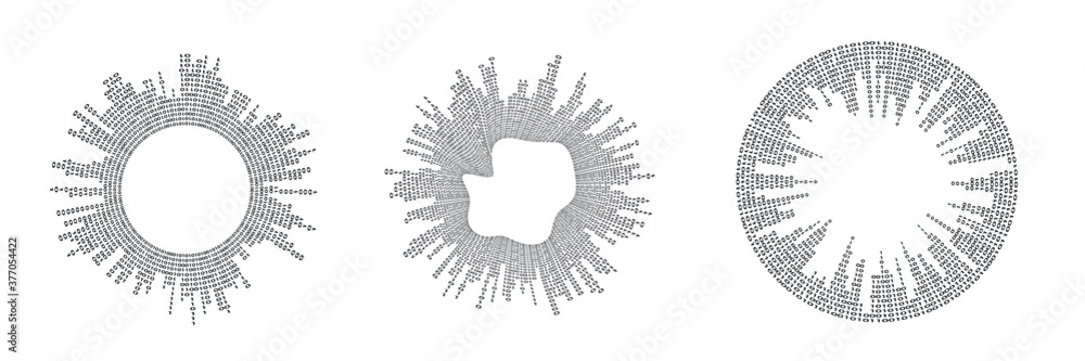 Fototapete big data futuristic design . digital visualization . particles stream . binary background . technolo