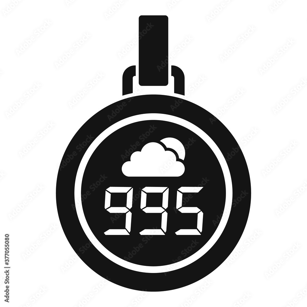 Poster digital barometer icon. simple illustration of digital barometer vector icon for web design isolated