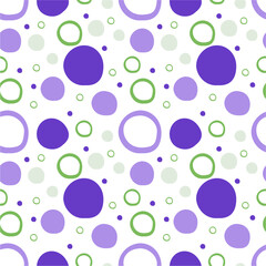 Seamless pattern with abstract circles. Vector abstract background, textile, fabric.