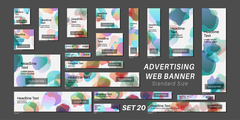 Vector ad Web Banners. Design a standard size template for business and advertising