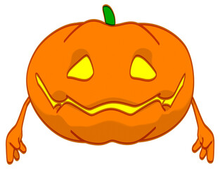 Fun 3D cartoon Halloween Pumpkin