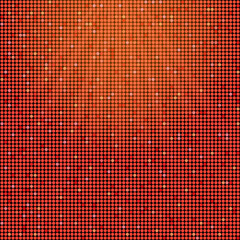 Shining abstract bright red seamless mosaic background. Disco style. Abstract Red Halftone Dots Vector