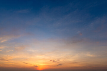 Naklejka na ściany i meble Beautiful Sunrise sky and clouds background