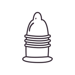 condom with texture line style icon vector design