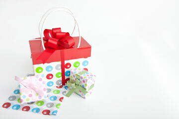 gift box with red ribbon