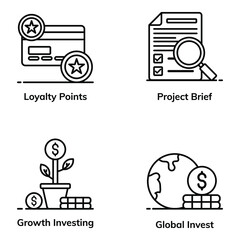 
Business and Investment Icons Pack 
