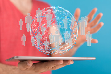  Digital Network and data concept.