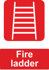 Fire ladder sign and symbol
