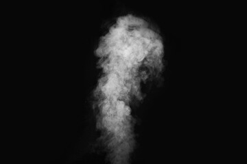 Figured smoke on a dark background. Abstract background, design element, for overlay on pictures