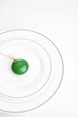 christmas ornament on plate