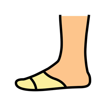 toe cover sock color icon vector. toe cover sock sign. isolated symbol illustration
