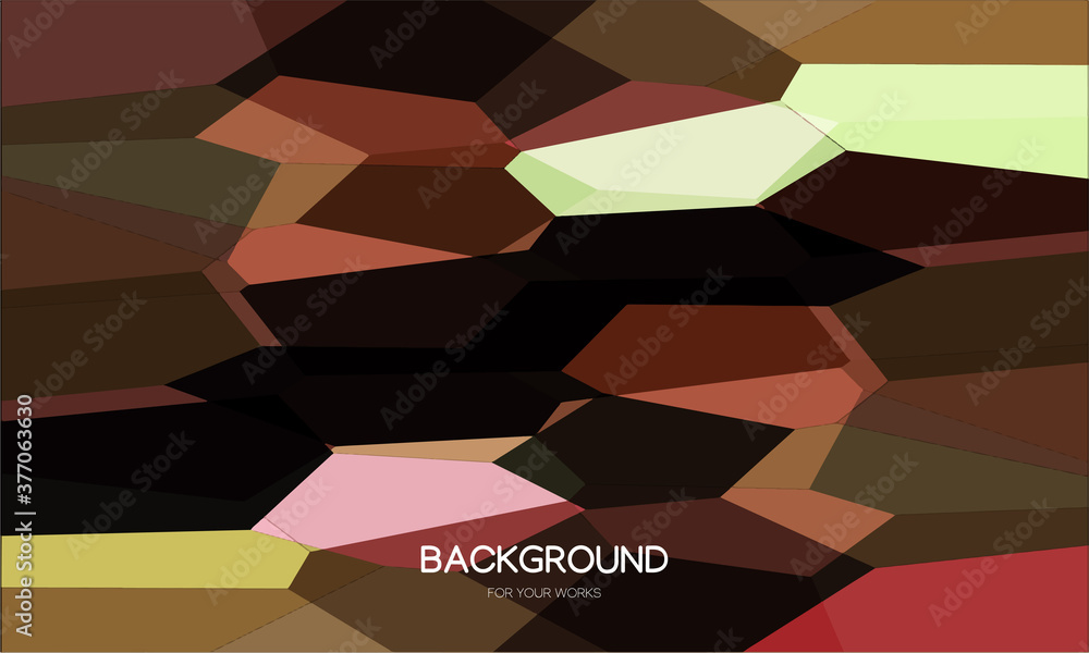 Poster Brown abstract background with crystal pattern composition. For use in all types of design work. Vector illustration.