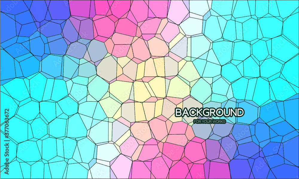 Aufkleber colorful abstract background with crystal pattern. retro graphic concept. for use in all types of de
