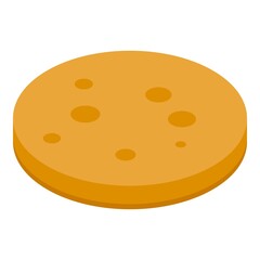Salami cheese icon. Isometric of salami cheese vector icon for web design isolated on white background