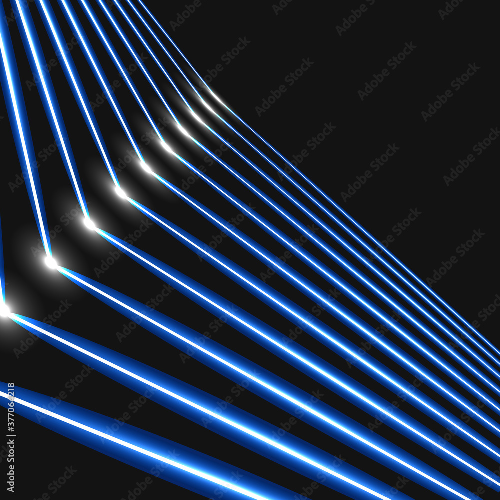 Poster black bright lines on dark background in modern style on light background. luxury template design. g